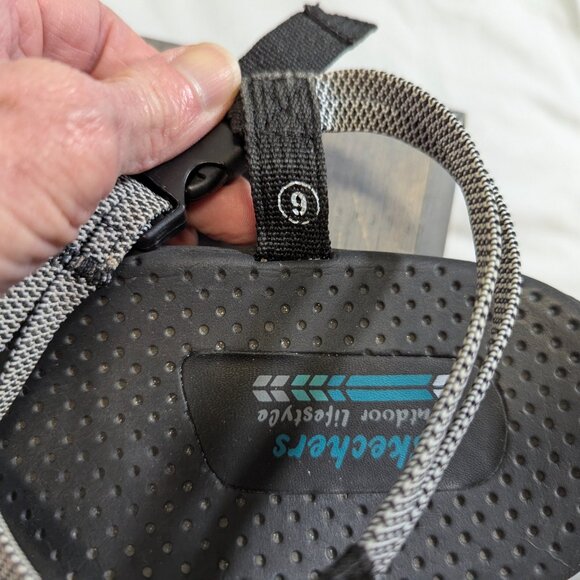 Skechers Outdoor Lifestyle Size 9 Black and White Sandals - Picture 8 of 14